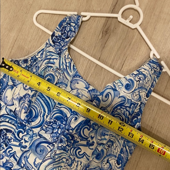 Auth Prada Mosaic Cotton Mini Dress 44 Medium - Picture 6 of 9